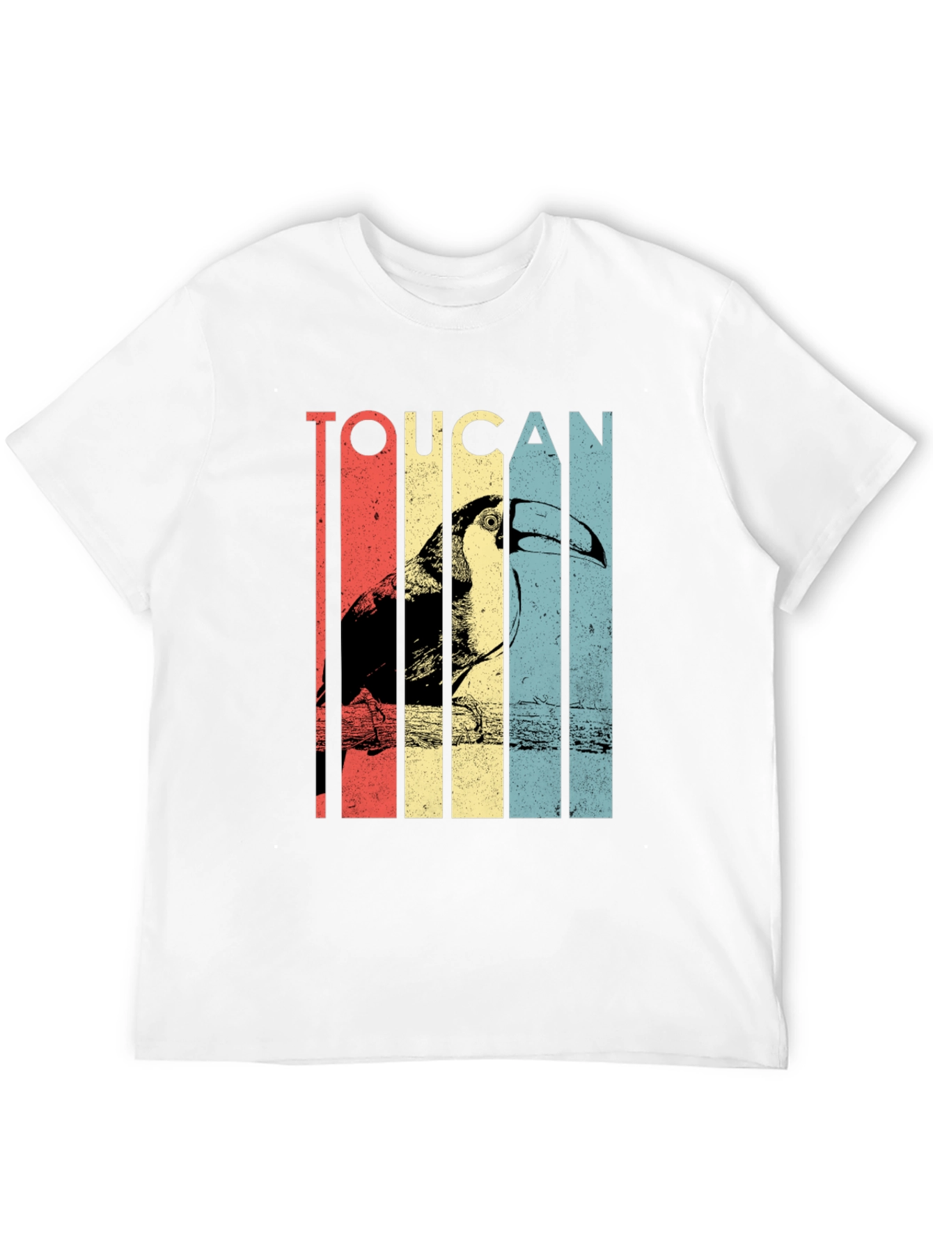 Toucan Graphic Tee - Retro Style Black T-Shirt