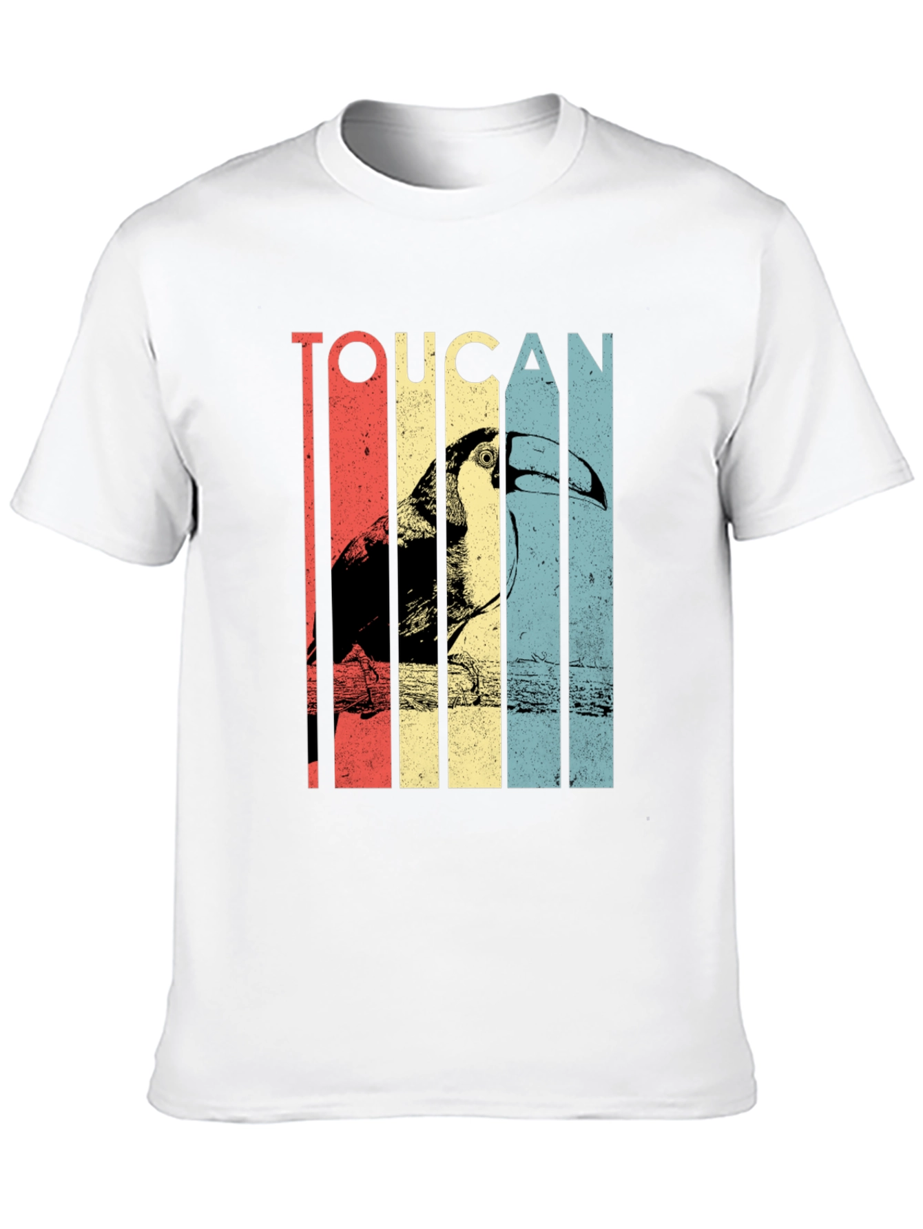Toucan Graphic Tee - Retro Style Black T-Shirt