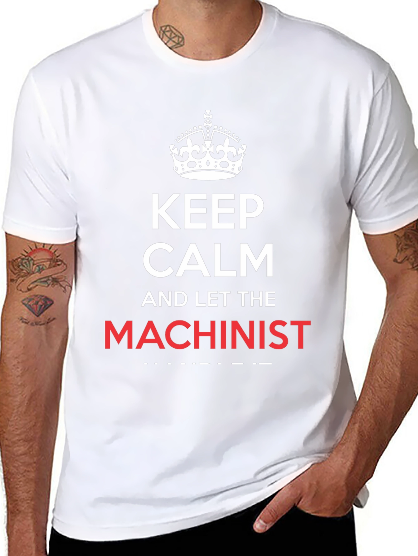 Keep Calm Machinist T-Shirt - Black Cotton Tee