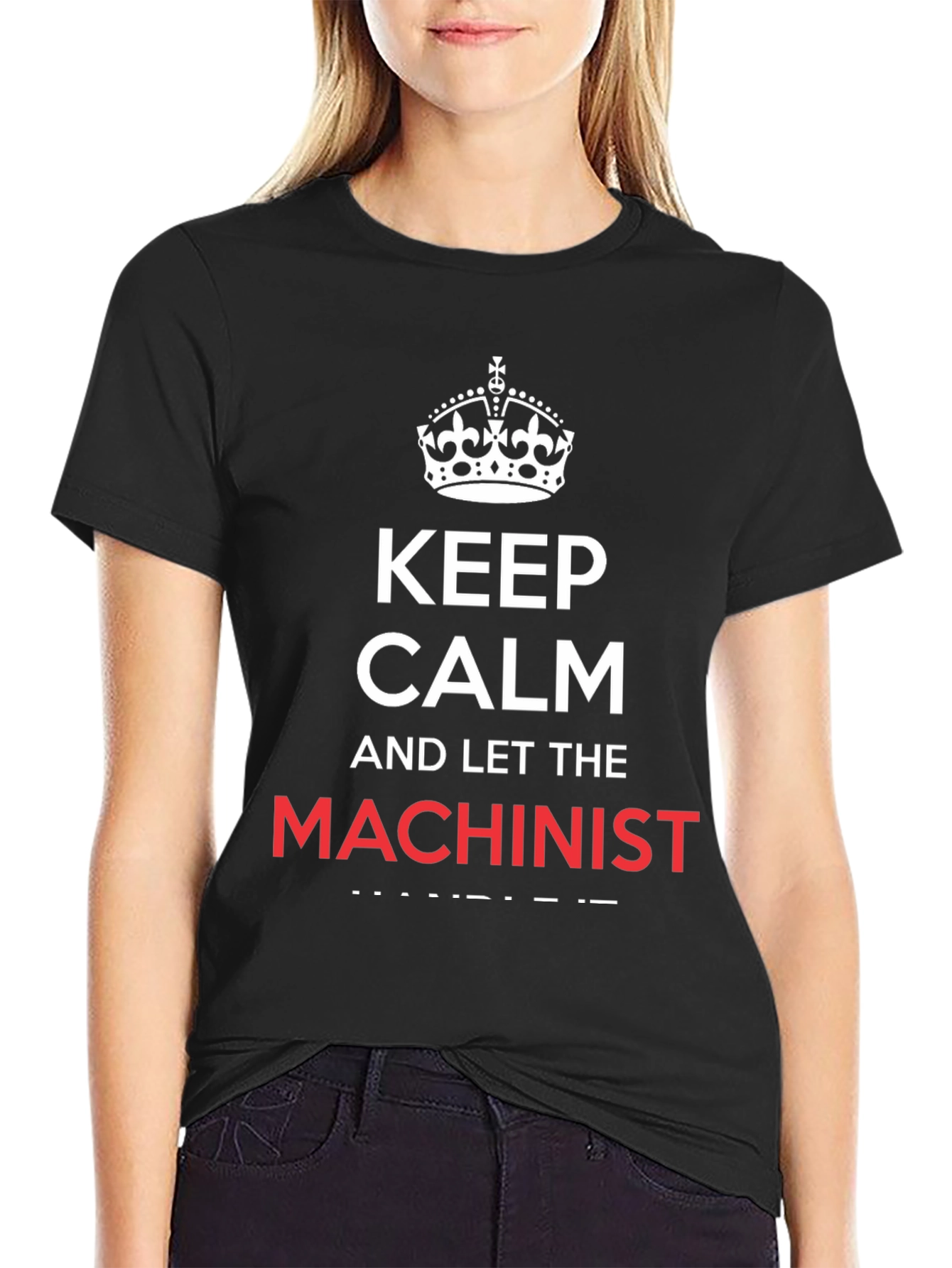 Keep Calm Machinist T-Shirt - Black Cotton Tee