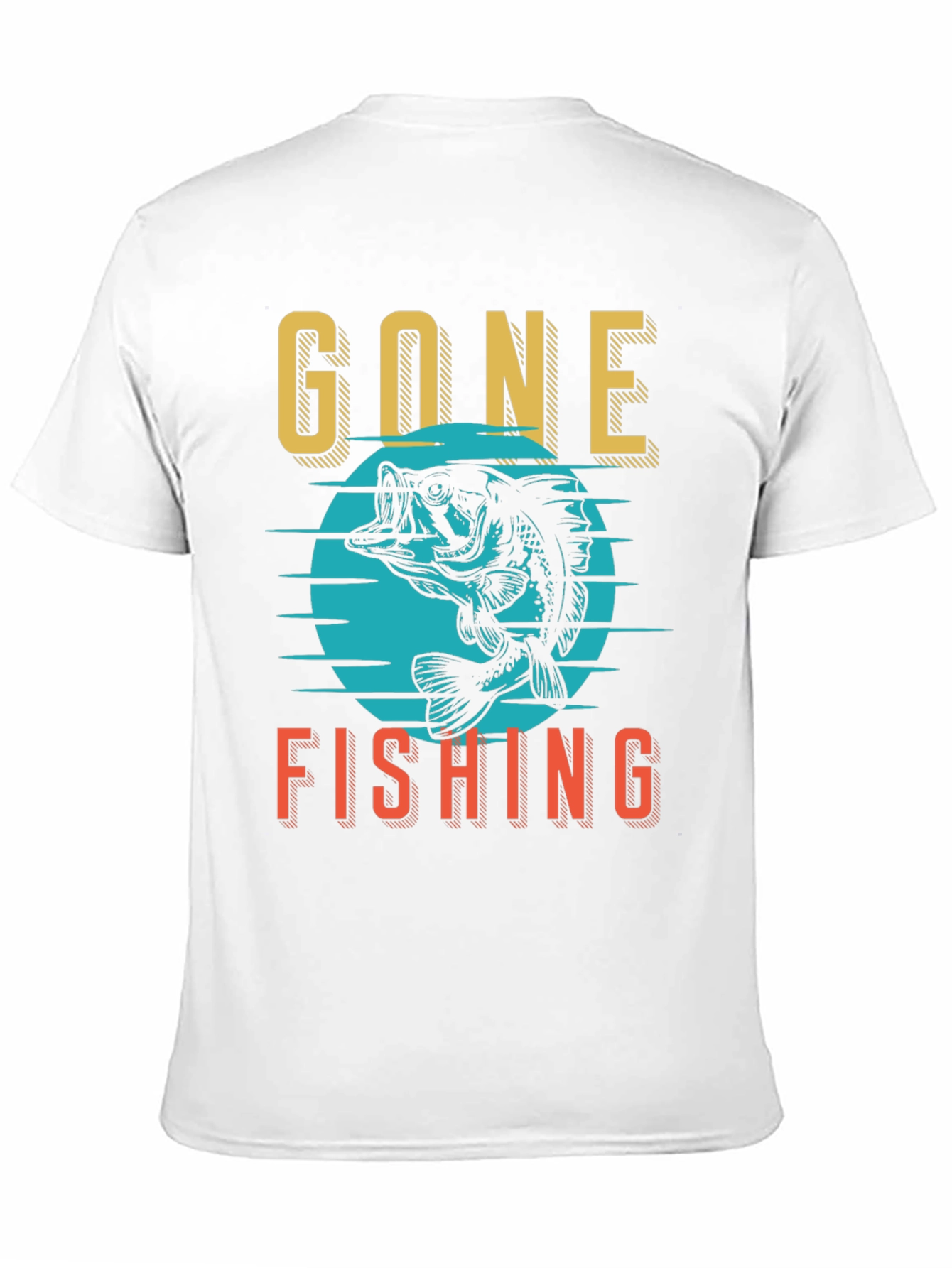 Gone Fishing Graphic Tee - Black Cotton Shirt