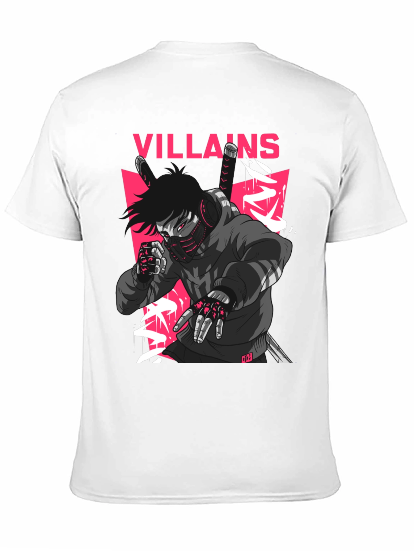 Villains Graphic Print Black T-Shirt