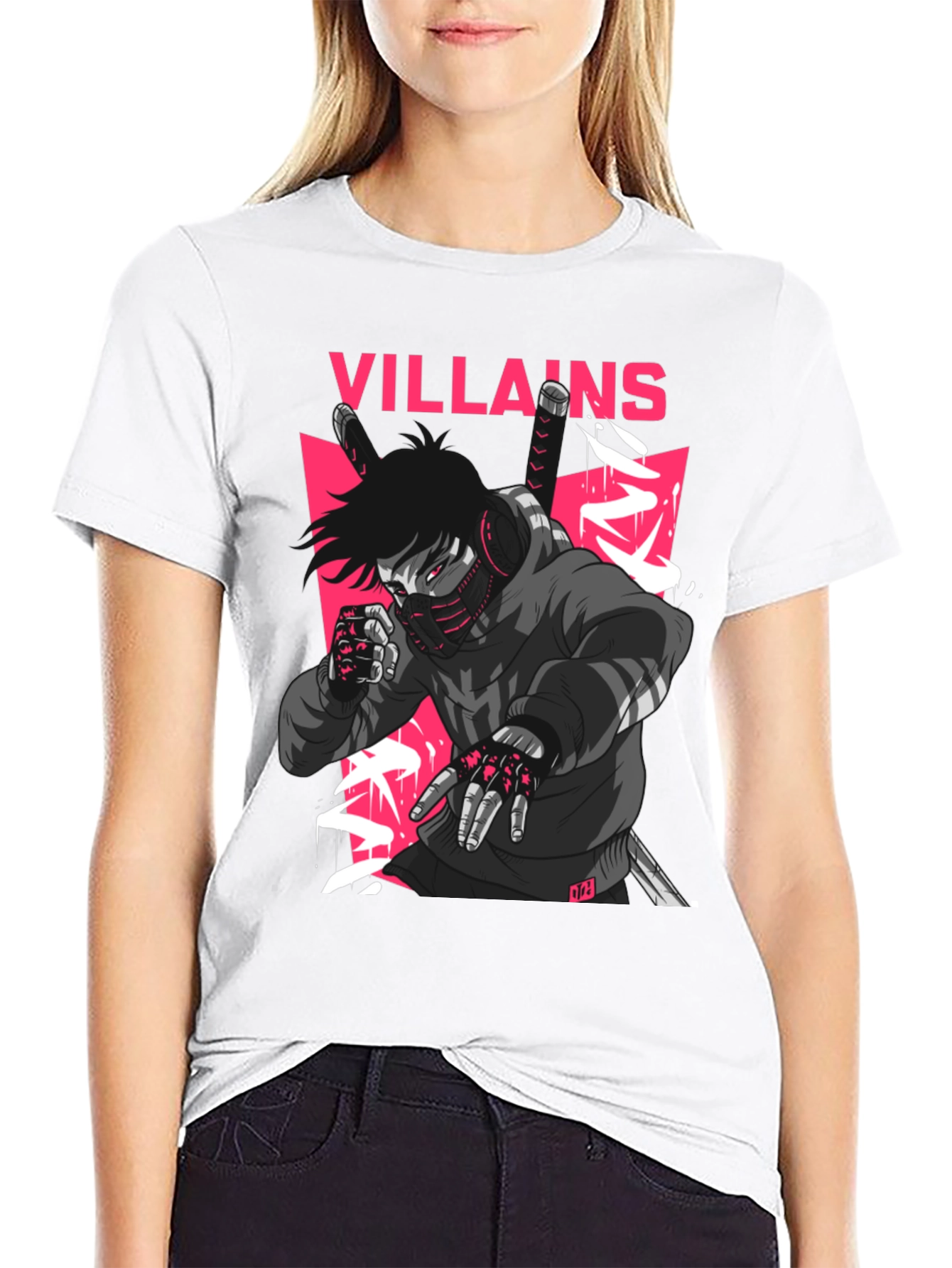 Villains Graphic Print Black T-Shirt