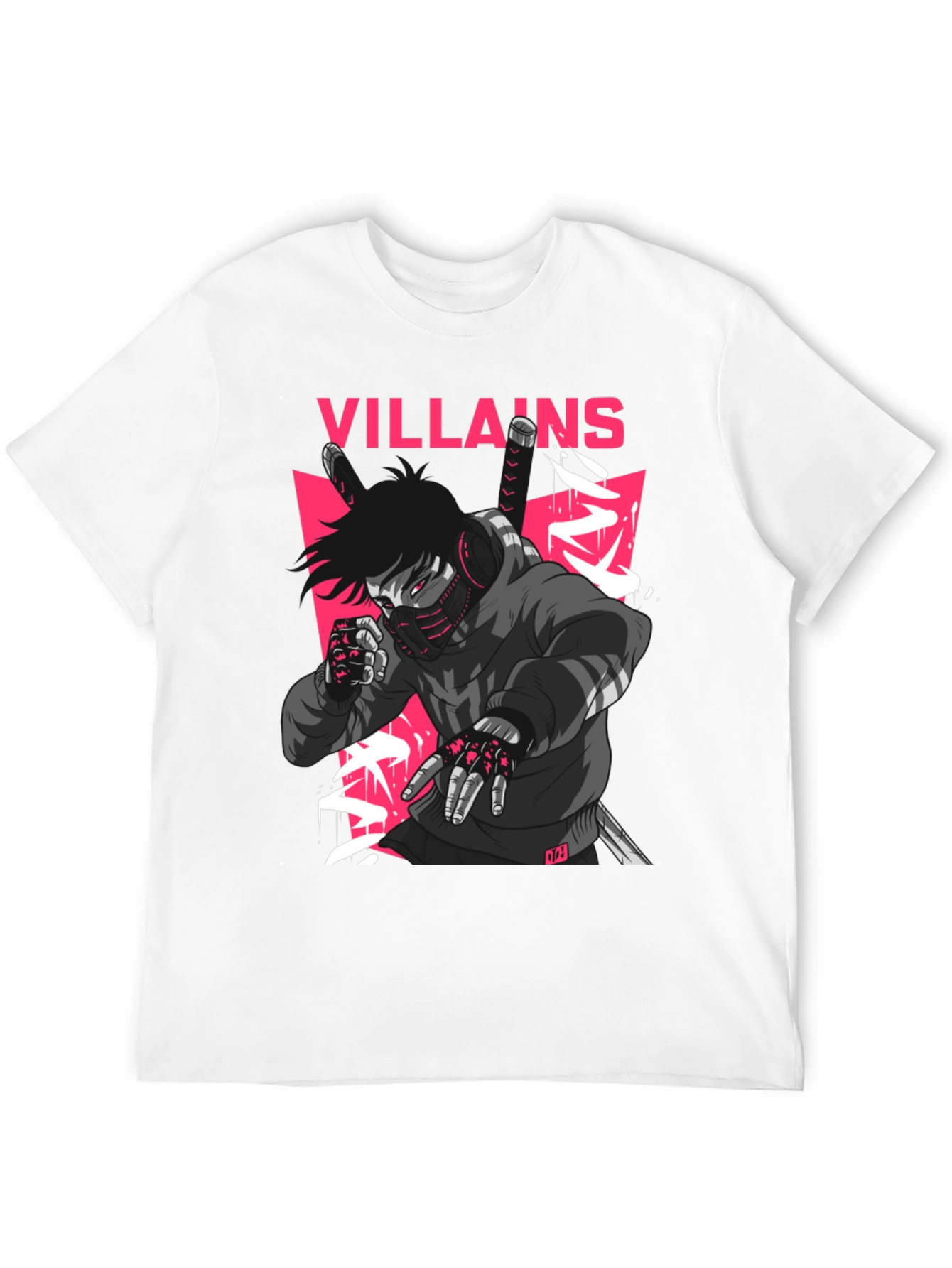 Villains Graphic Print Black T-Shirt