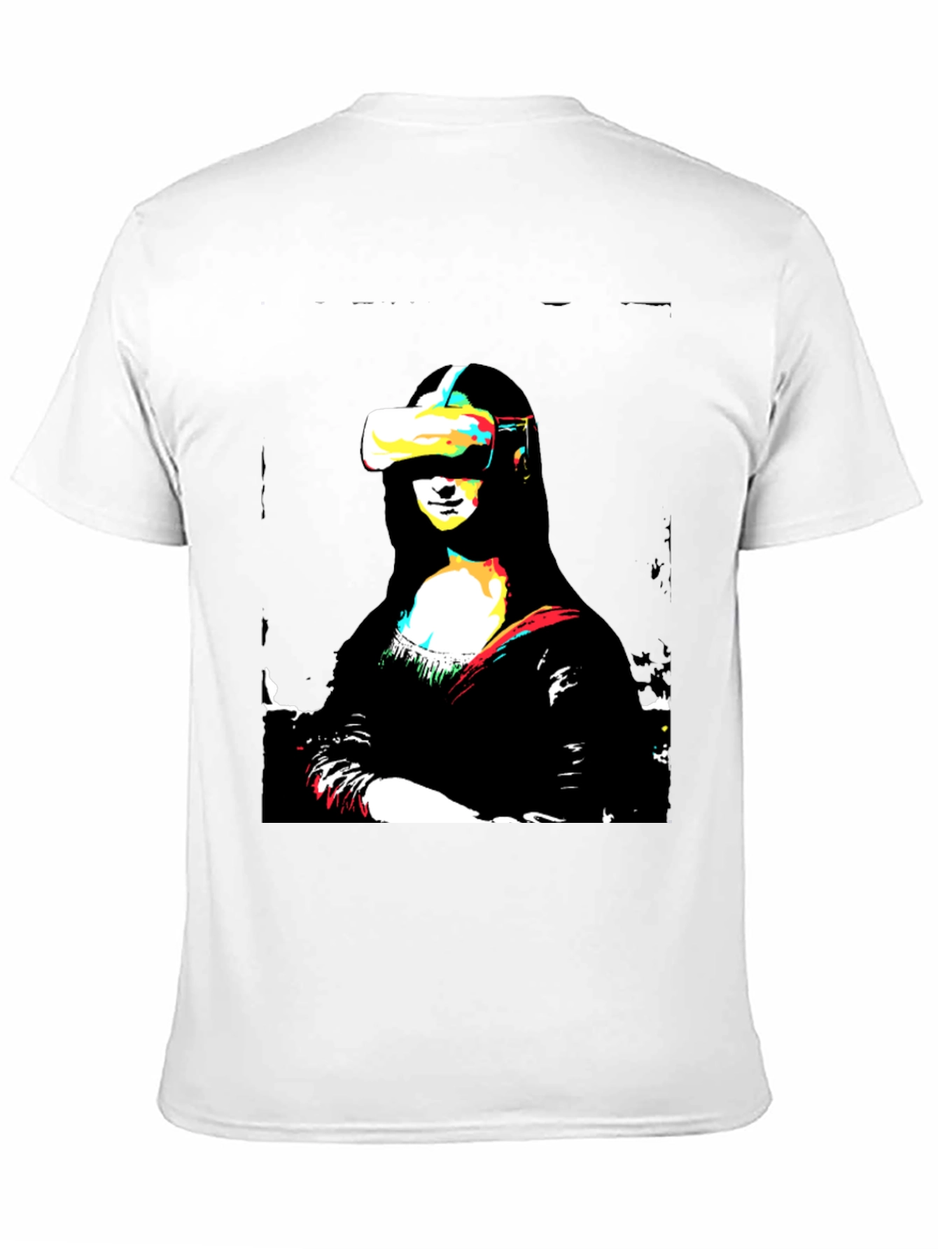 VR Mona Lisa Black T-Shirt