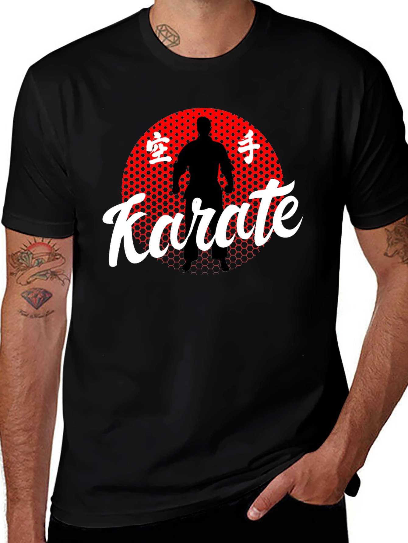 Karate Silhouette Graphic T-Shirt - Martial Arts Tee