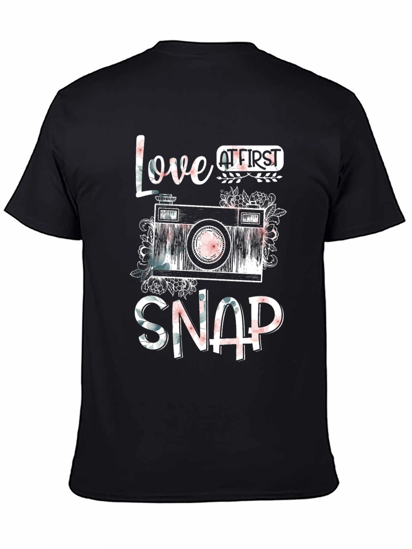 Love At First Snap Floral Camera T-Shirt