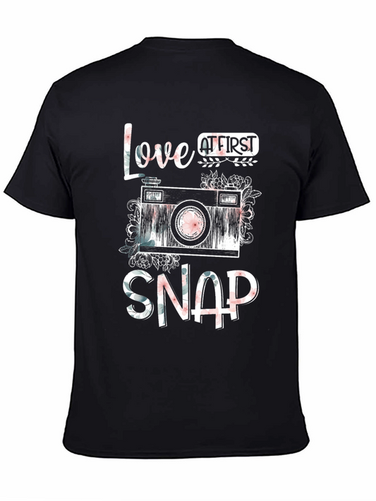 Love At First Snap Floral Camera T-Shirt