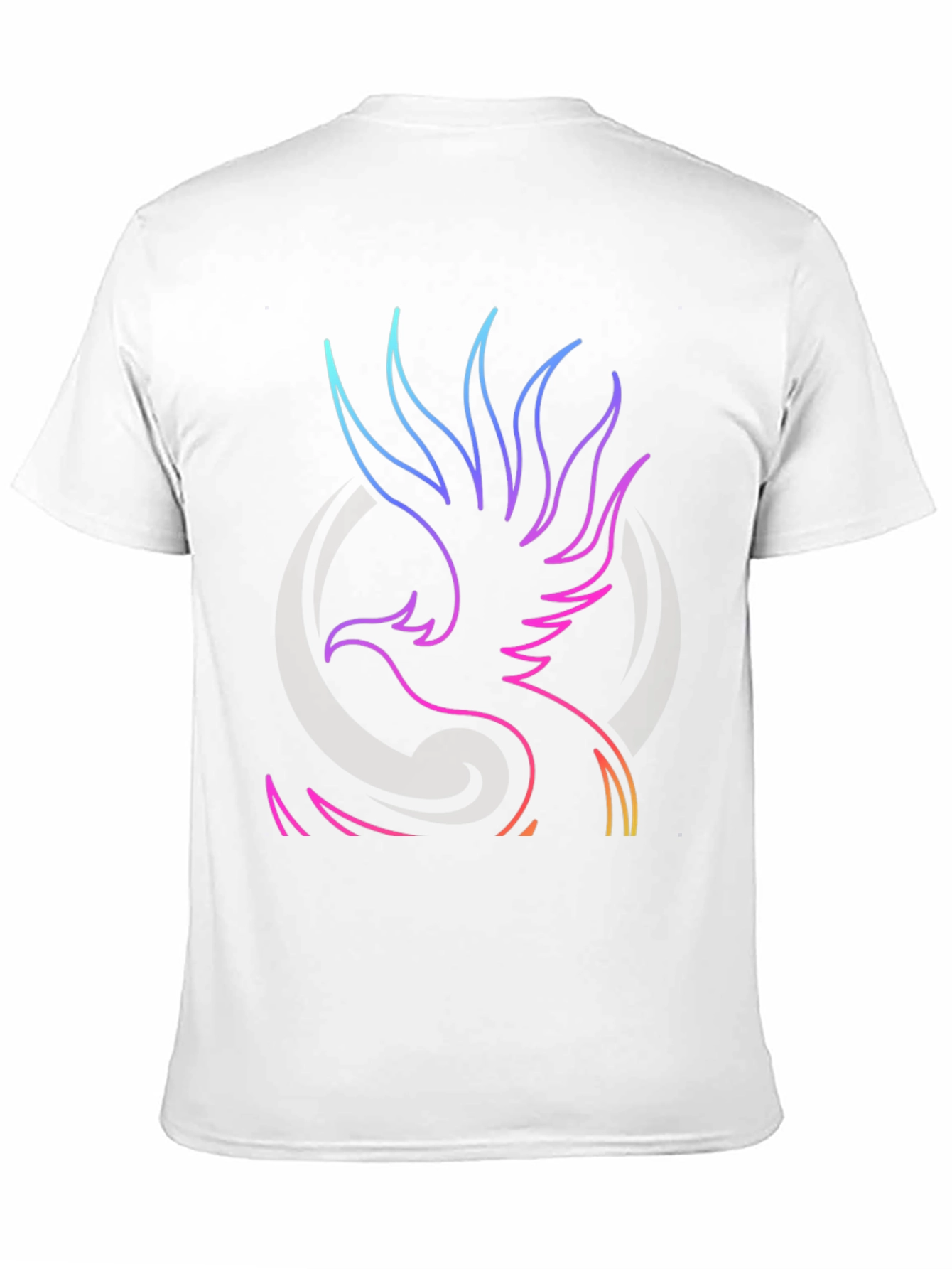 Neon Phoenix Graphic Black T-Shirt