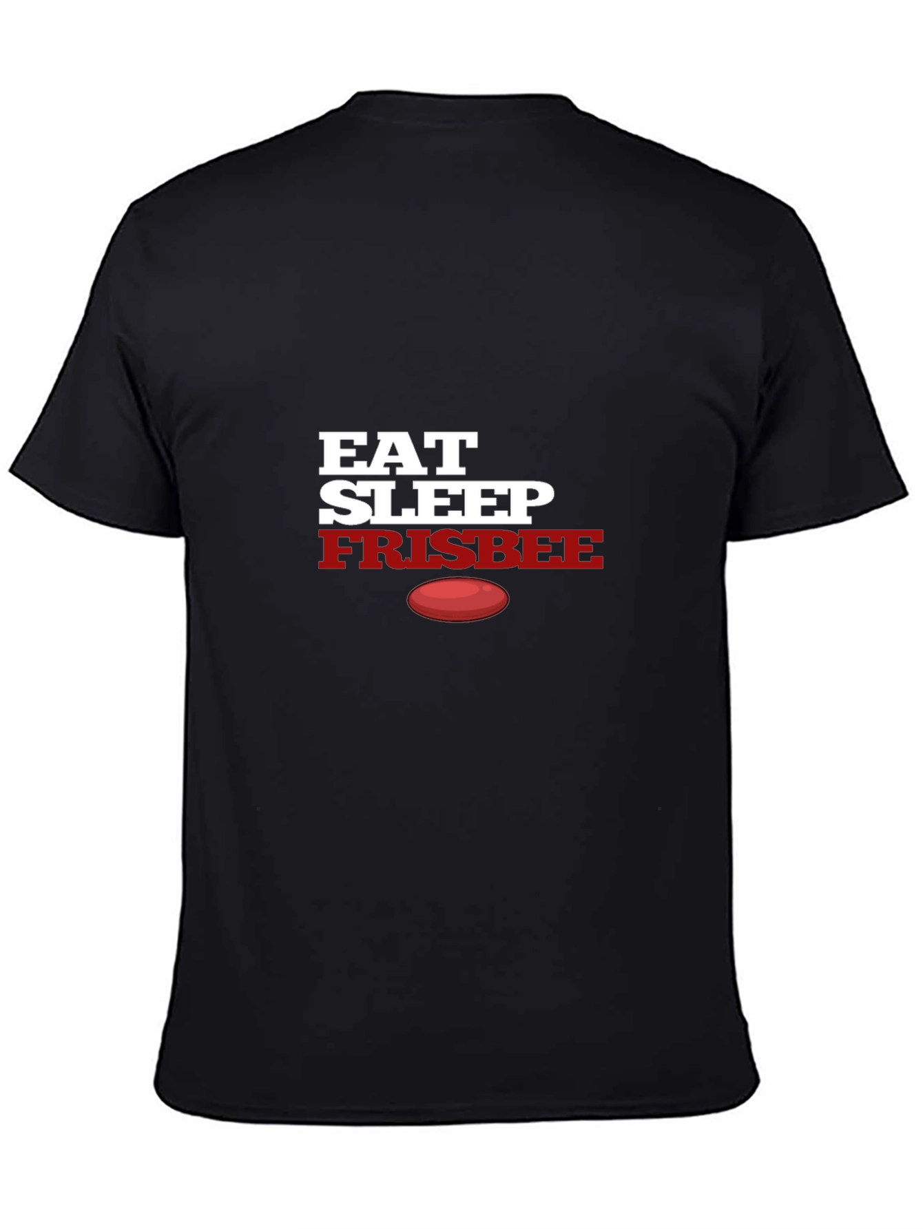 Eat Sleep Frisbee T-Shirt - Black Graphic Tee