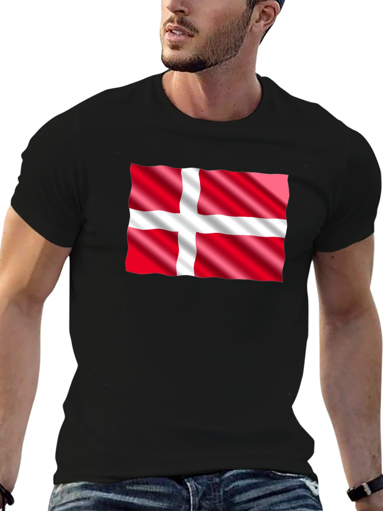 Denmark Flag Graphic T-Shirt