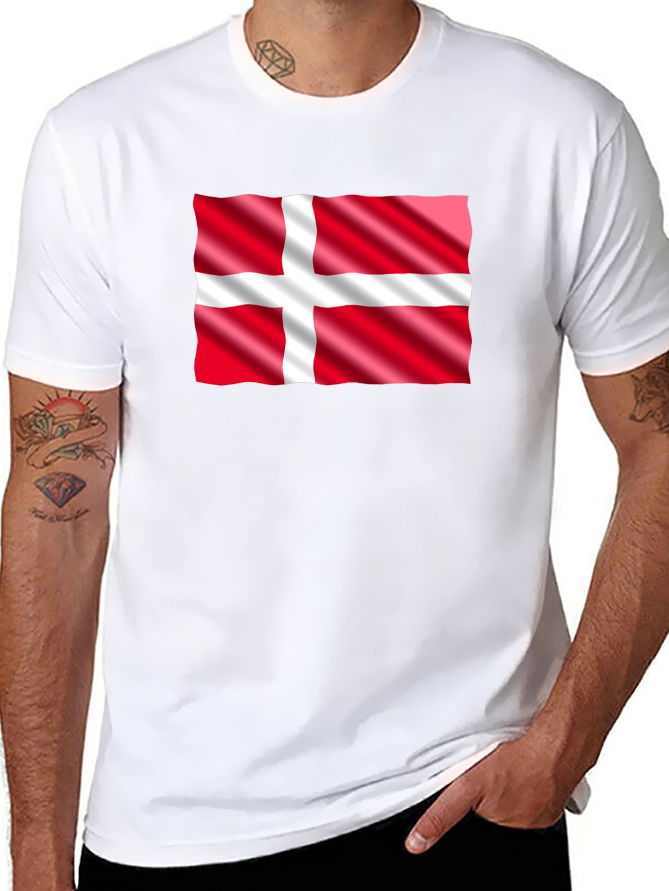 Denmark Flag Graphic T-Shirt