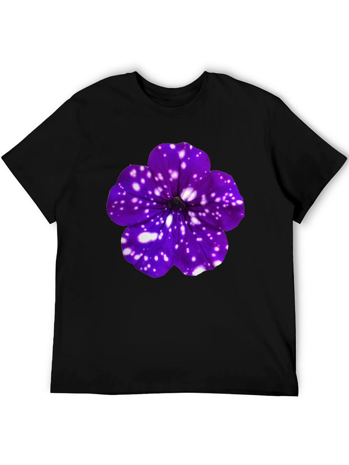 Galaxy Petunia Flower T-Shirt - Unique Floral Design