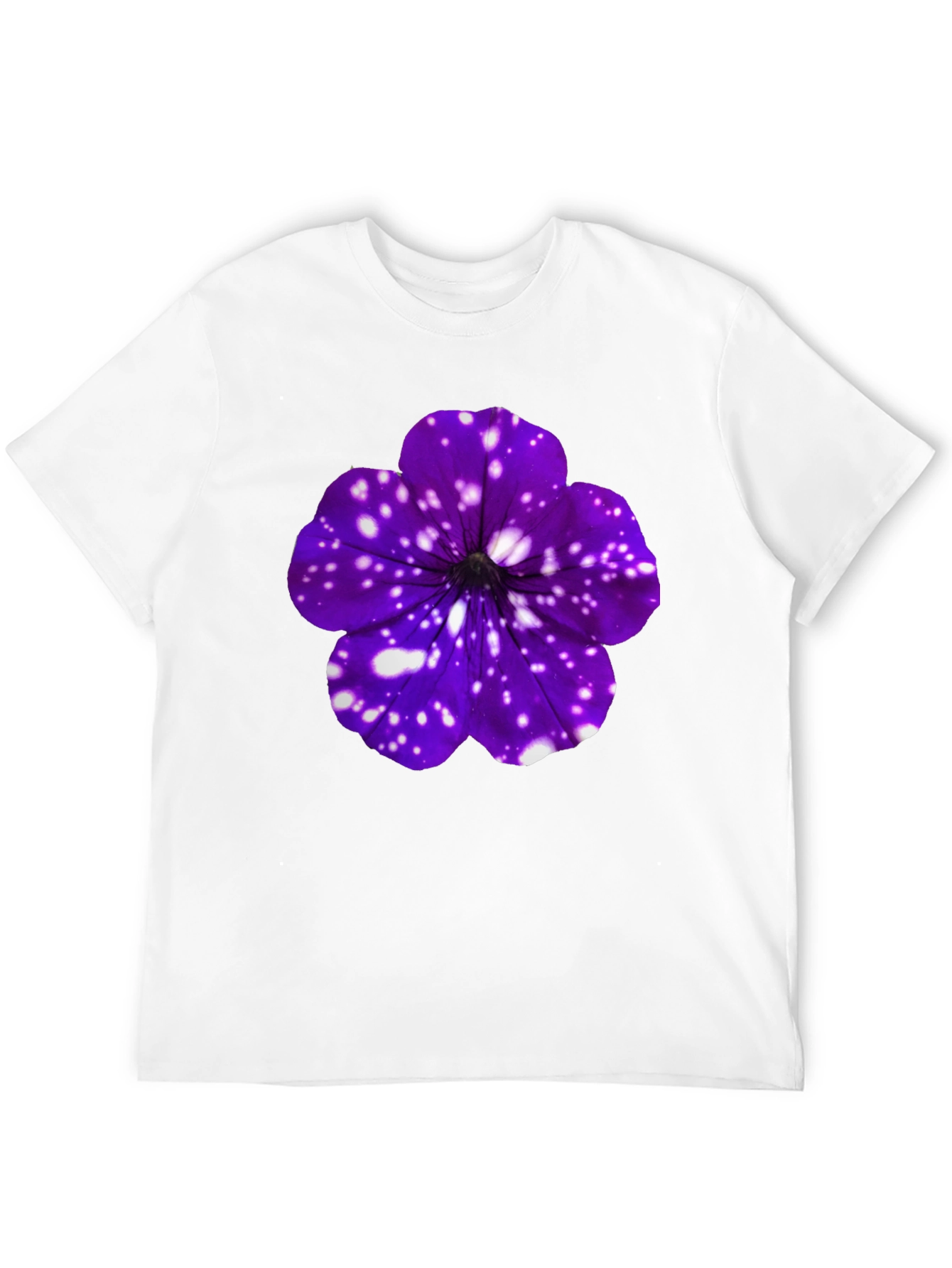 Galaxy Petunia Flower T-Shirt - Unique Floral Design