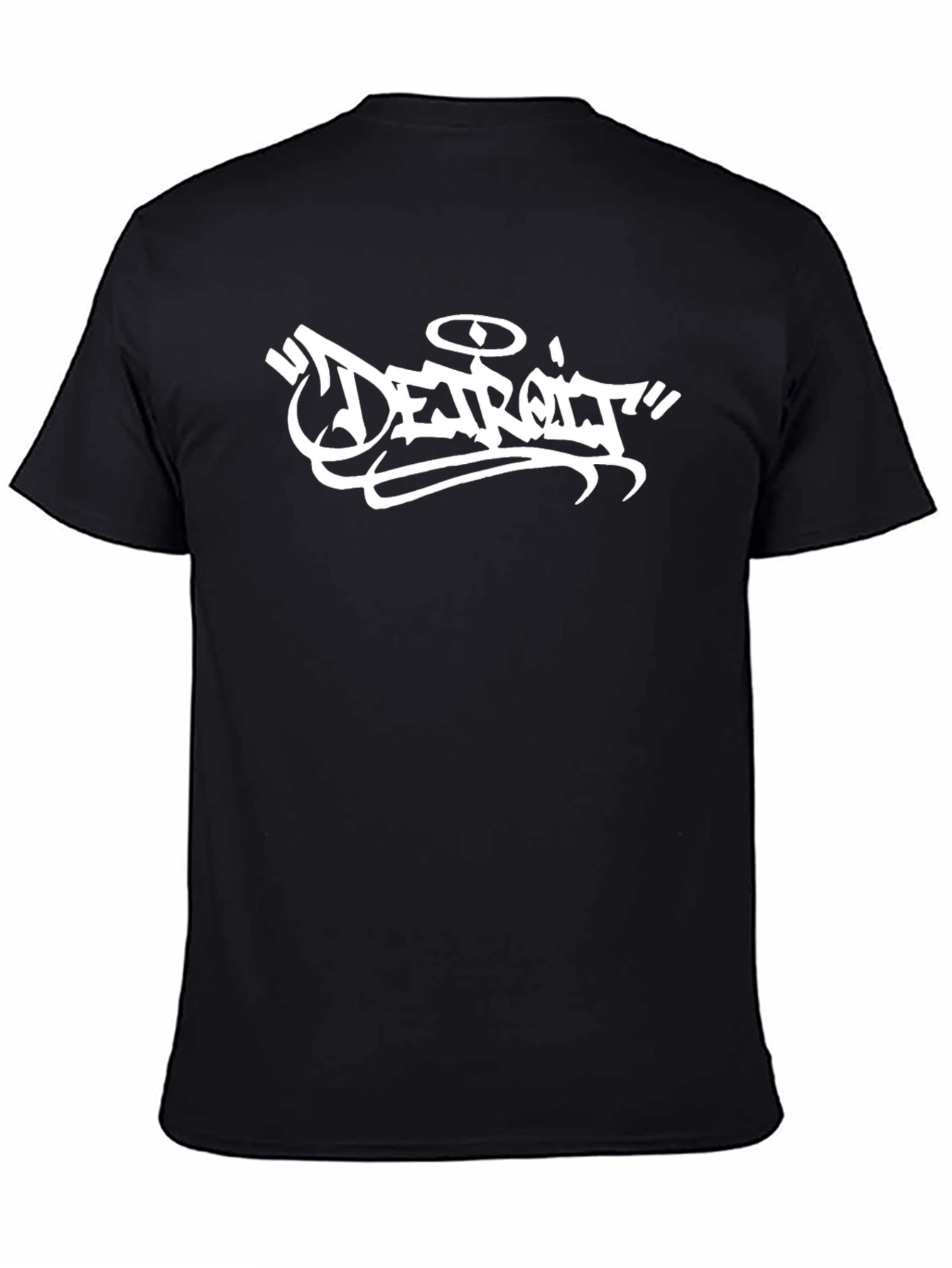 Detroit Graphic Print Black T-Shirt