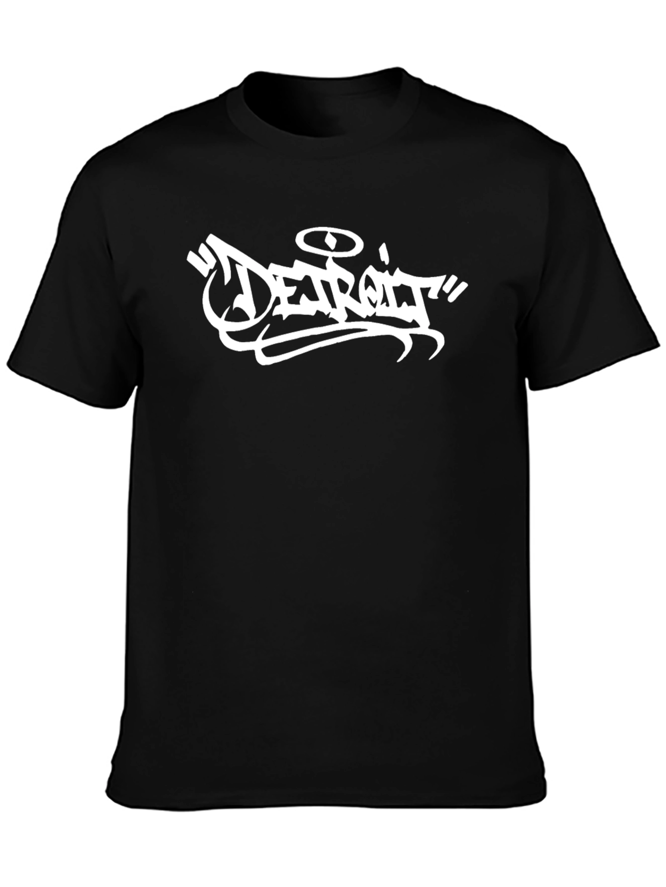 Detroit Graphic Print Black T-Shirt