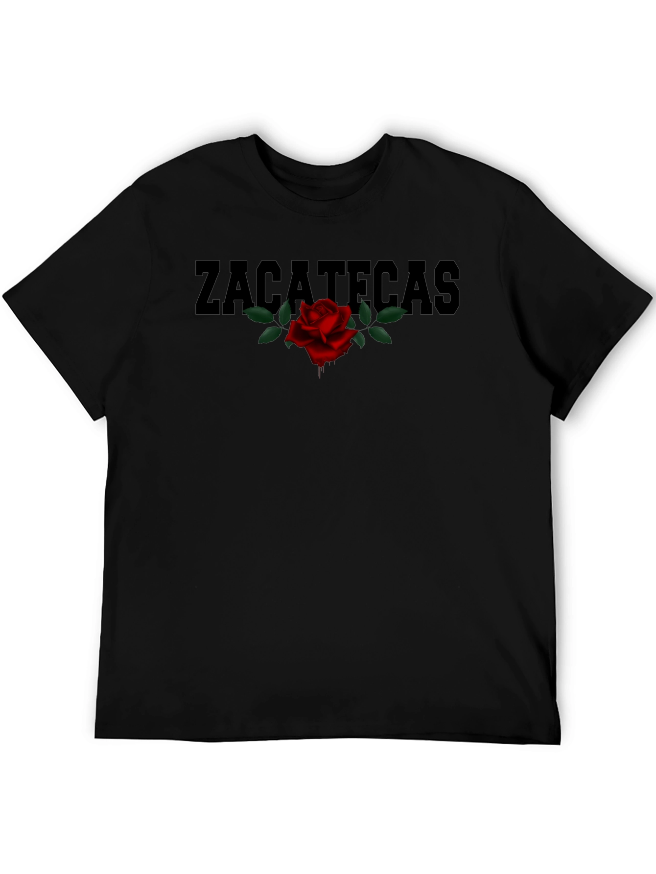 Zacatecas Rose Graphic T-Shirt - Classic Black Tee