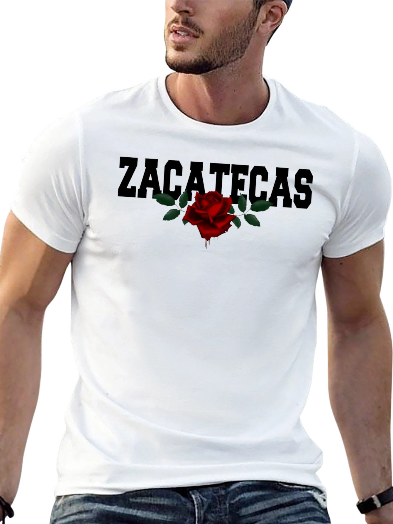 Zacatecas Rose Graphic T-Shirt - Classic Black Tee