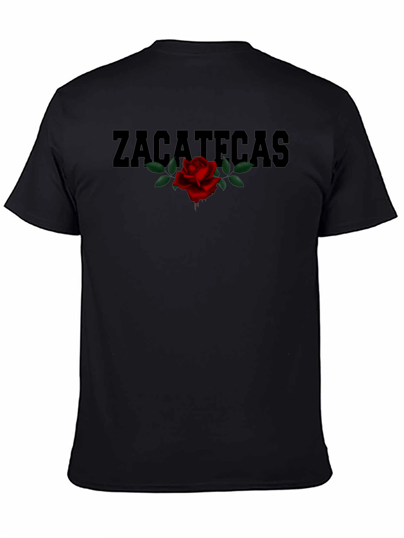 Zacatecas Rose Graphic T-Shirt - Classic Black Tee