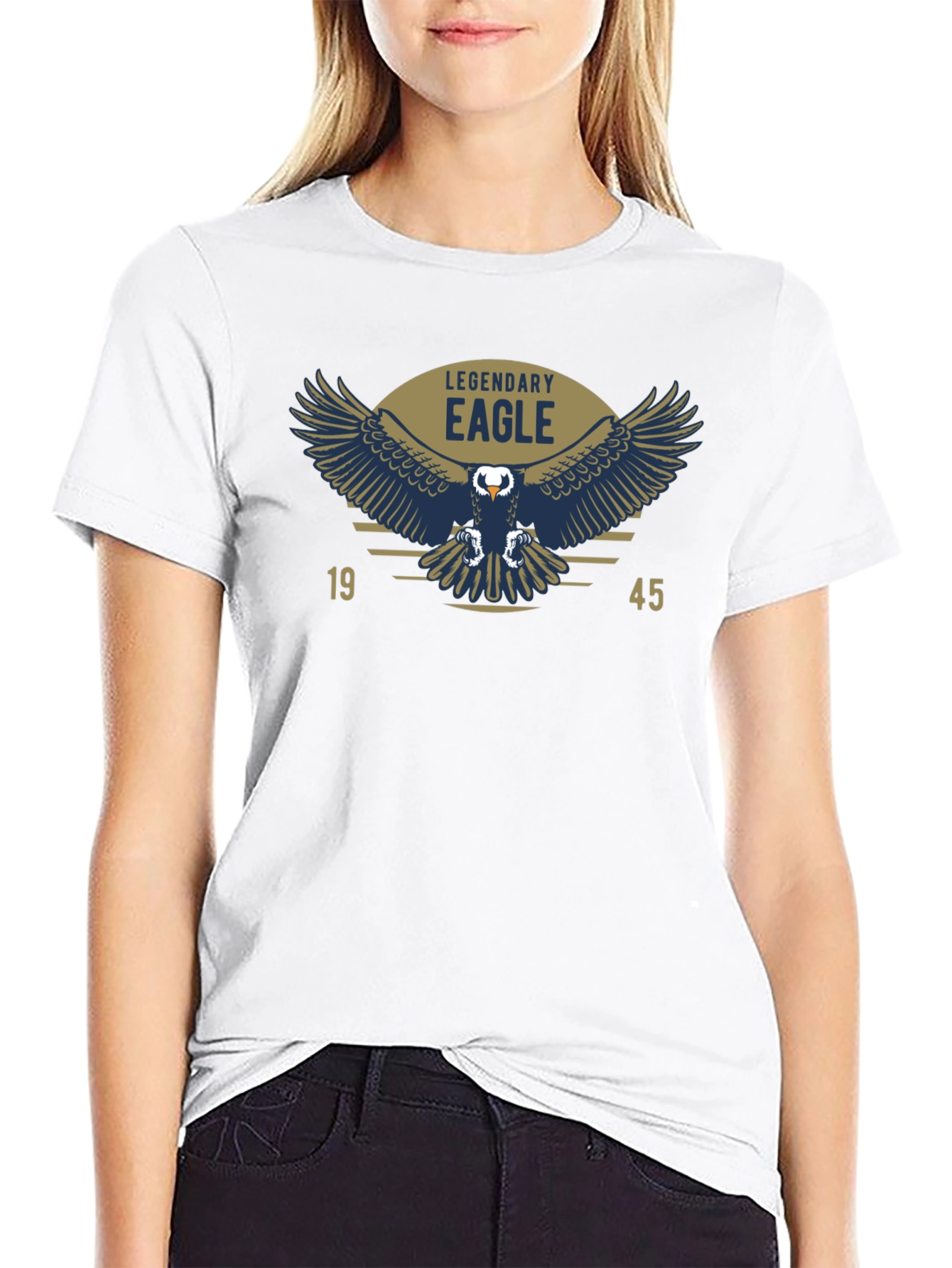Legendary Eagle 1945 Black Graphic Tee