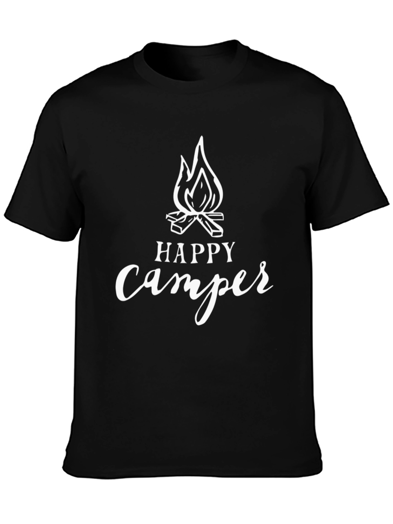 Happy Camper Graphic Tee - Black