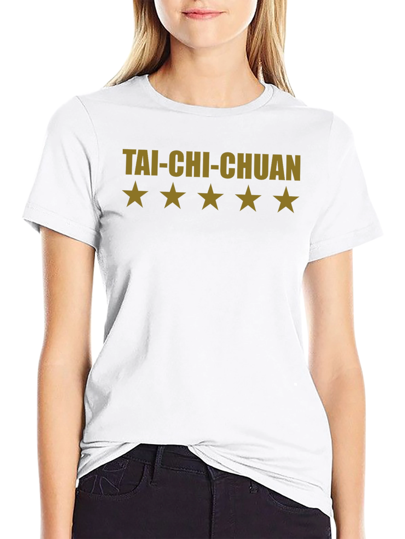Tai-Chi-Chuan Star Design Black T-Shirt