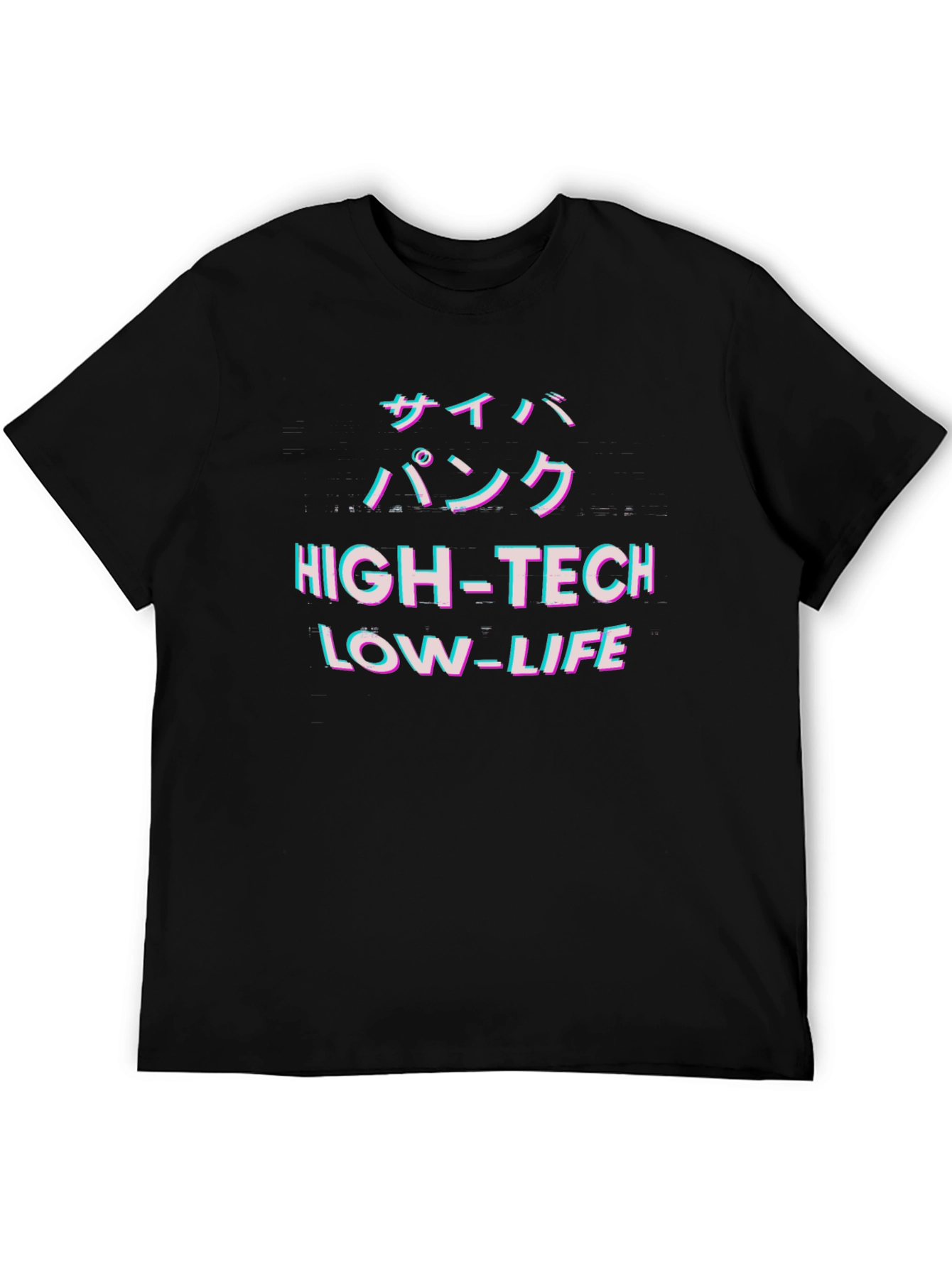 Cyberpunk High-Tech Low-Life Black T-Shirt