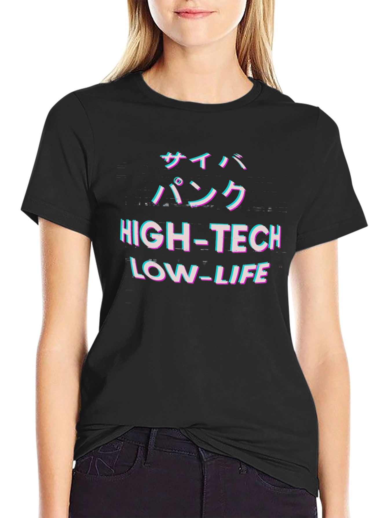 Cyberpunk High-Tech Low-Life Black T-Shirt