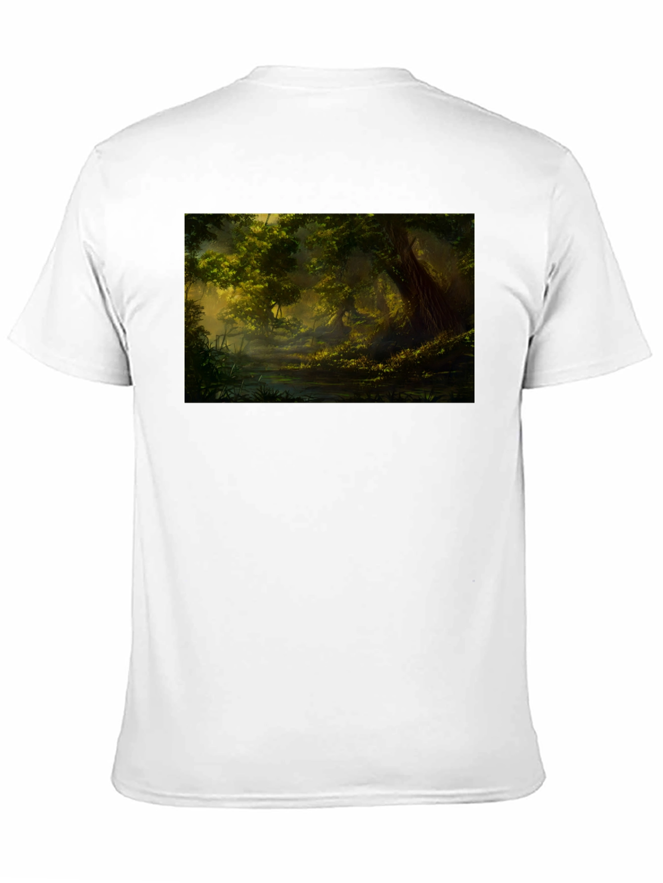 Mystical Forest Graphic Tee - Black Cotton Blend