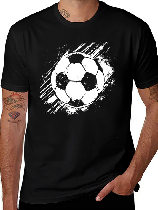Soccer Ball Graphic T-Shirt - Black