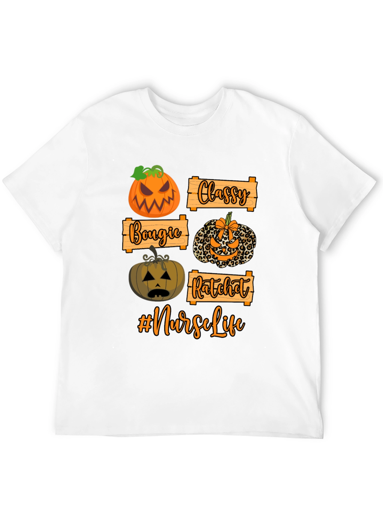 Nurse Life Halloween Pumpkin T-Shirt