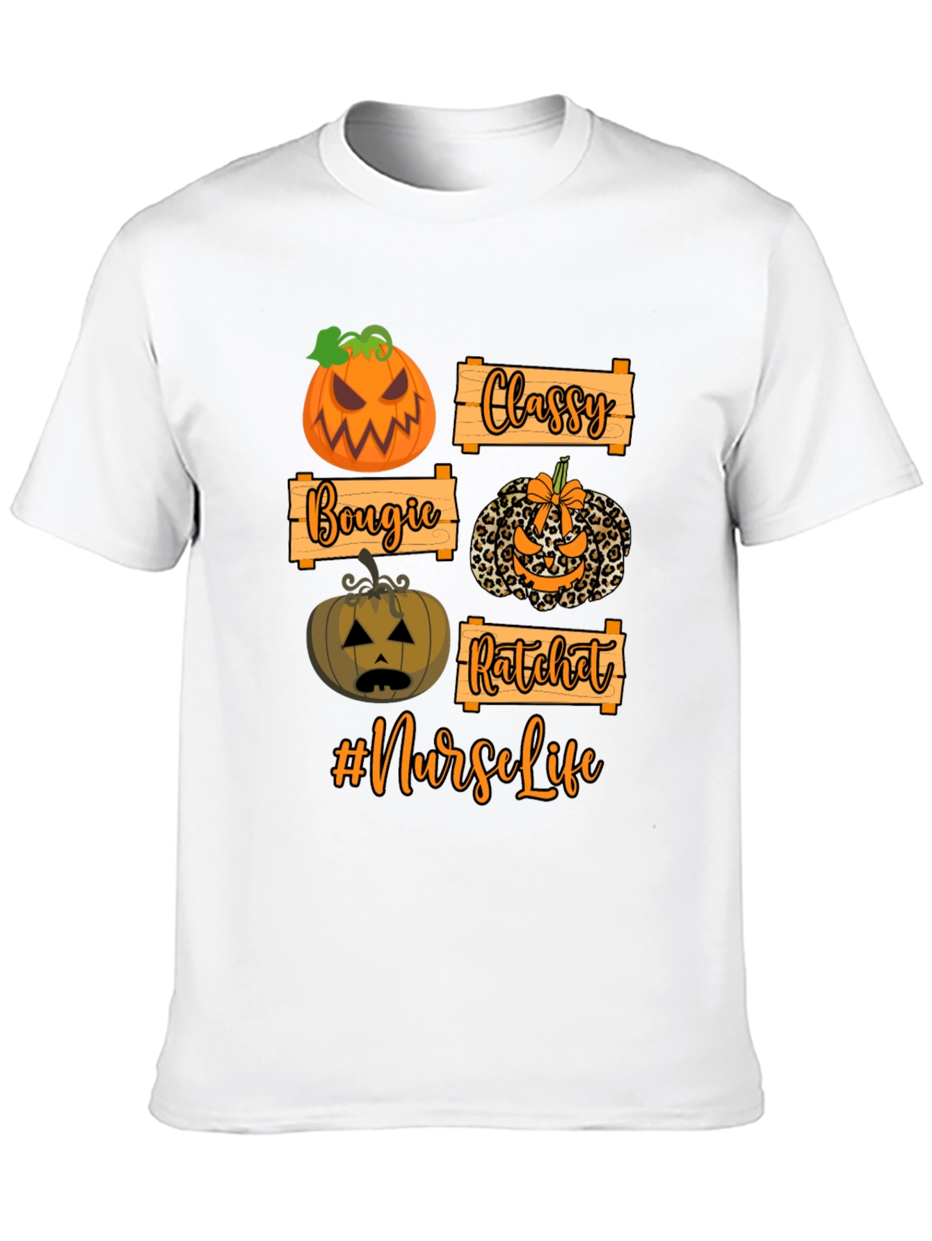 Nurse Life Halloween Pumpkin T-Shirt