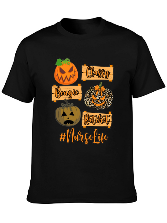 Nurse Life Halloween Pumpkin T-Shirt