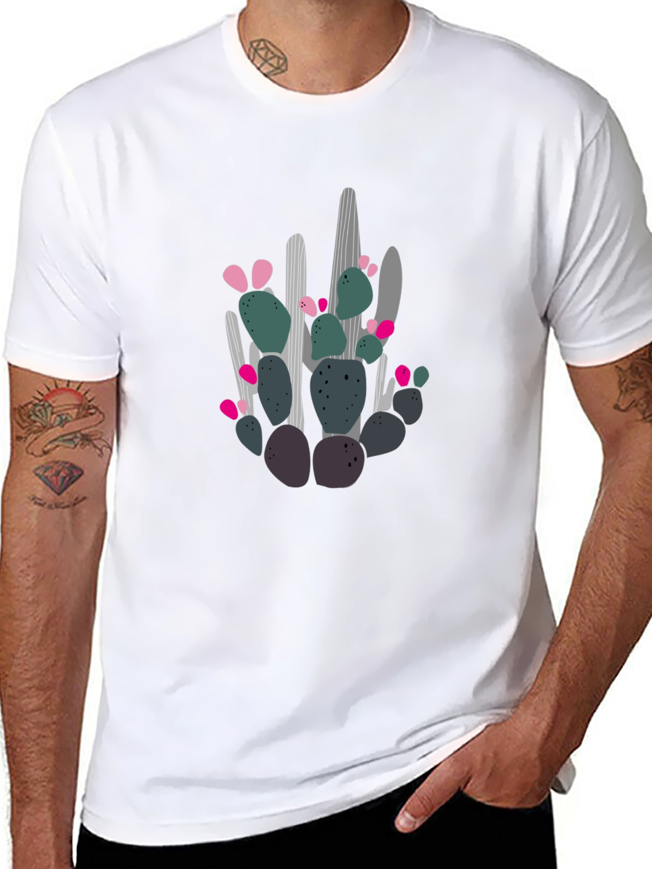 Cactus Graphic Tee - Modern Desert Style