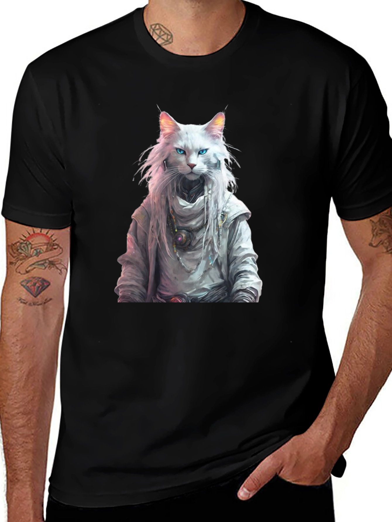 Wizard Cat Graphic Tee