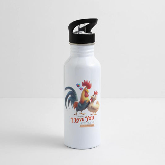 rooster and hen in love