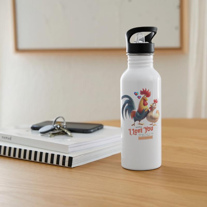 rooster and hen in love