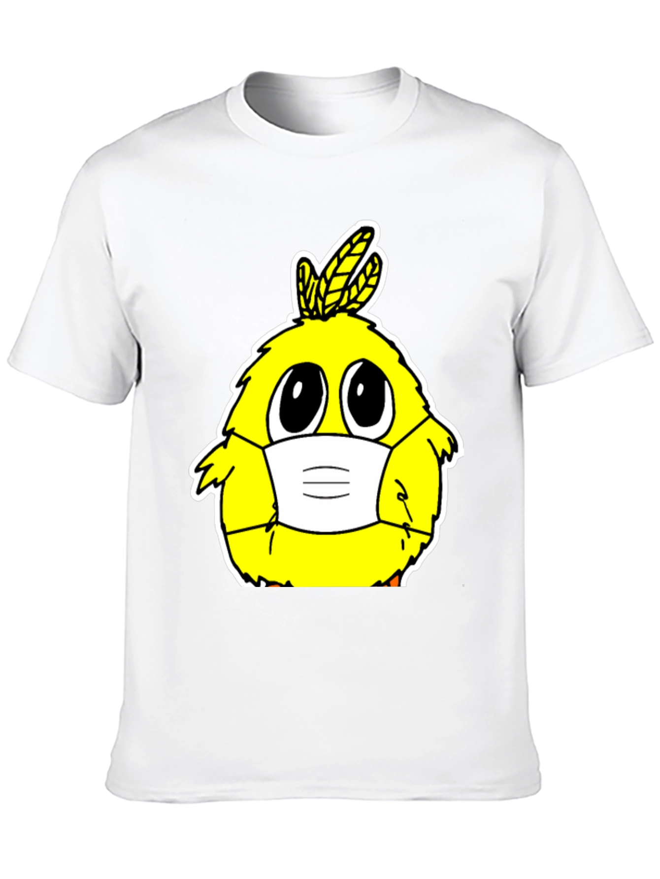 Cute Cartoon Chick with Mask T-Shirt