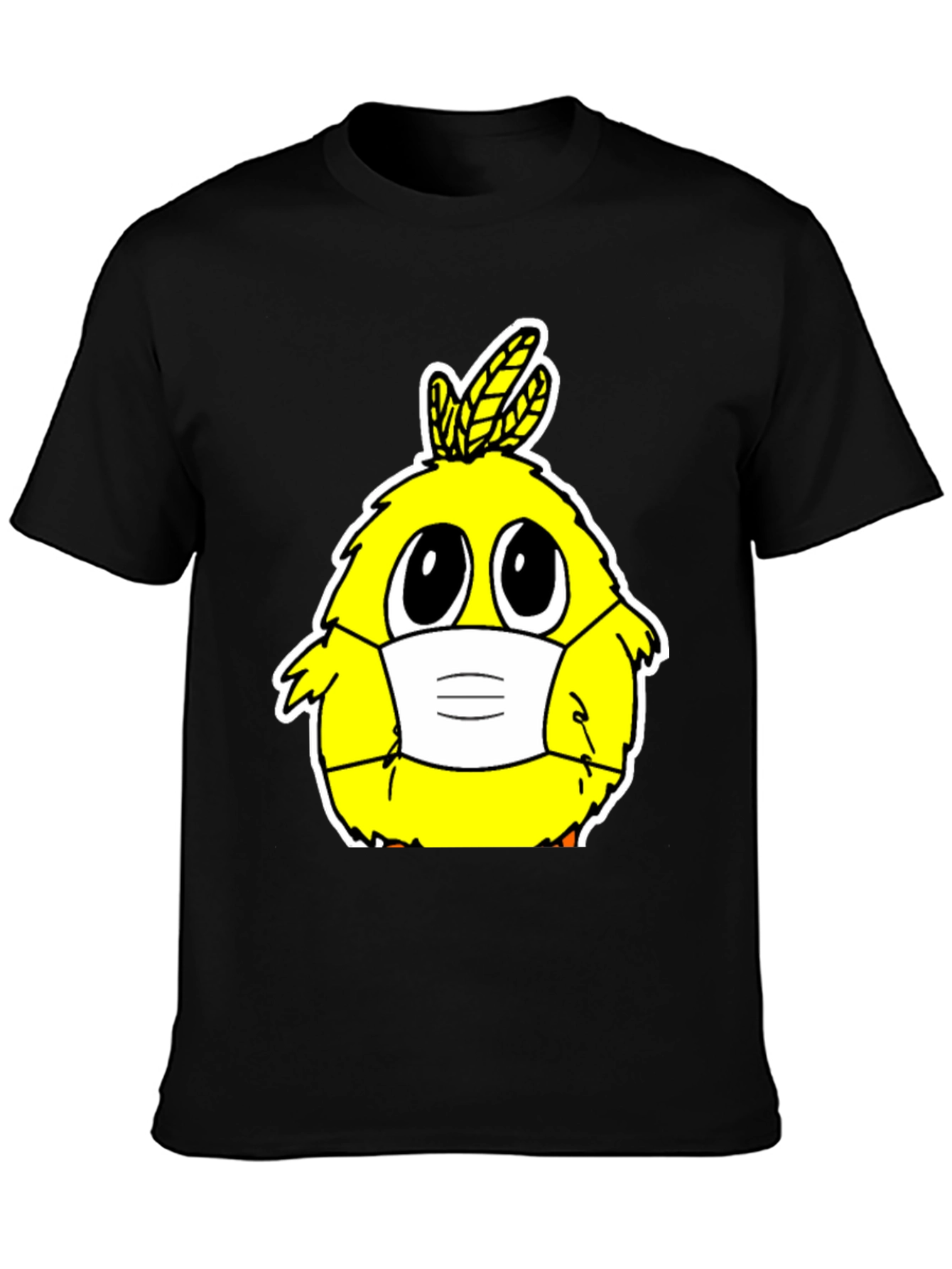 Cute Cartoon Chick with Mask T-Shirt