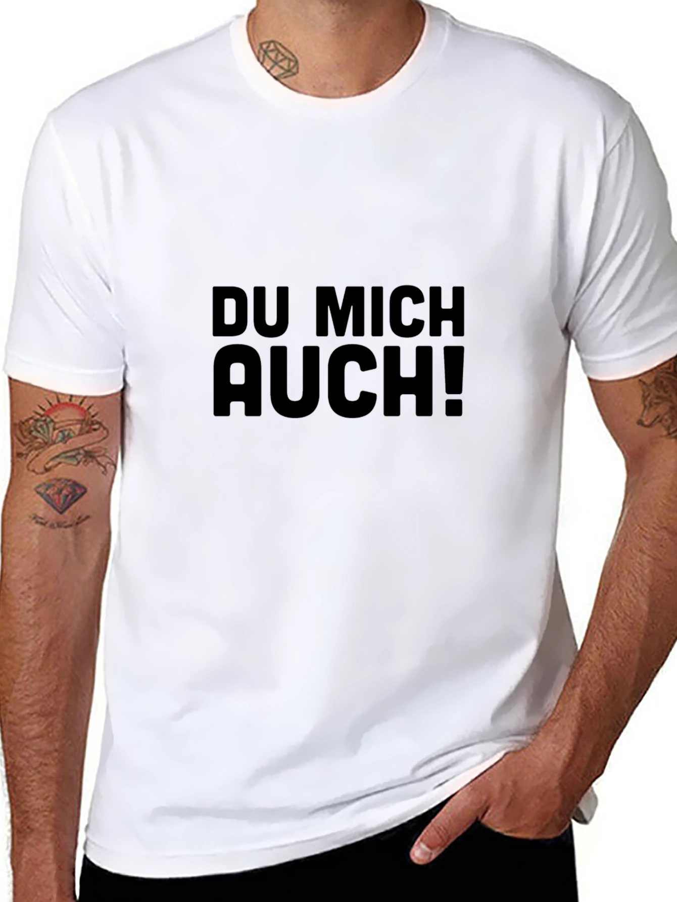Du Mich Auch! Black Graphic Tee