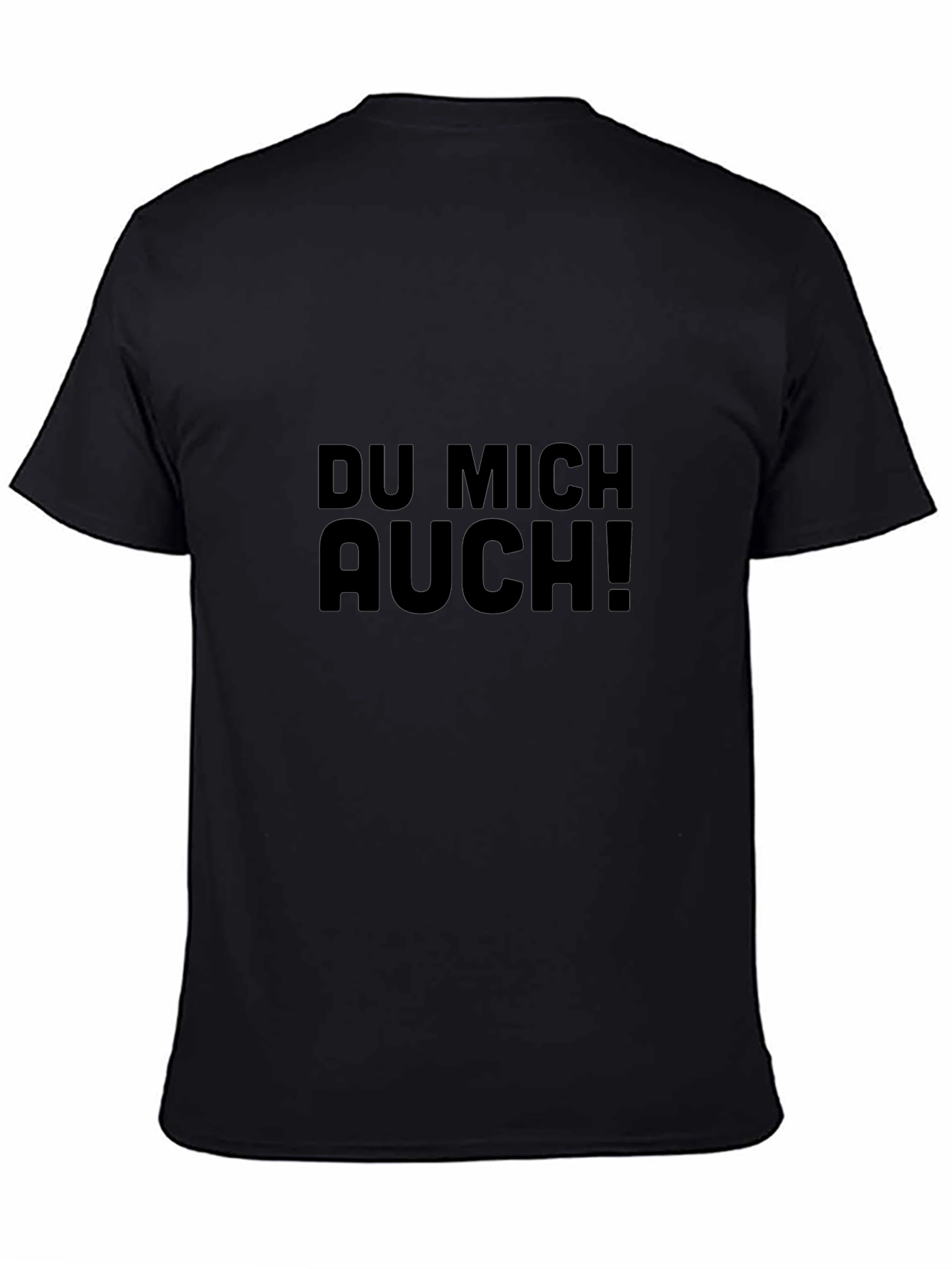 Du Mich Auch! Black Graphic Tee