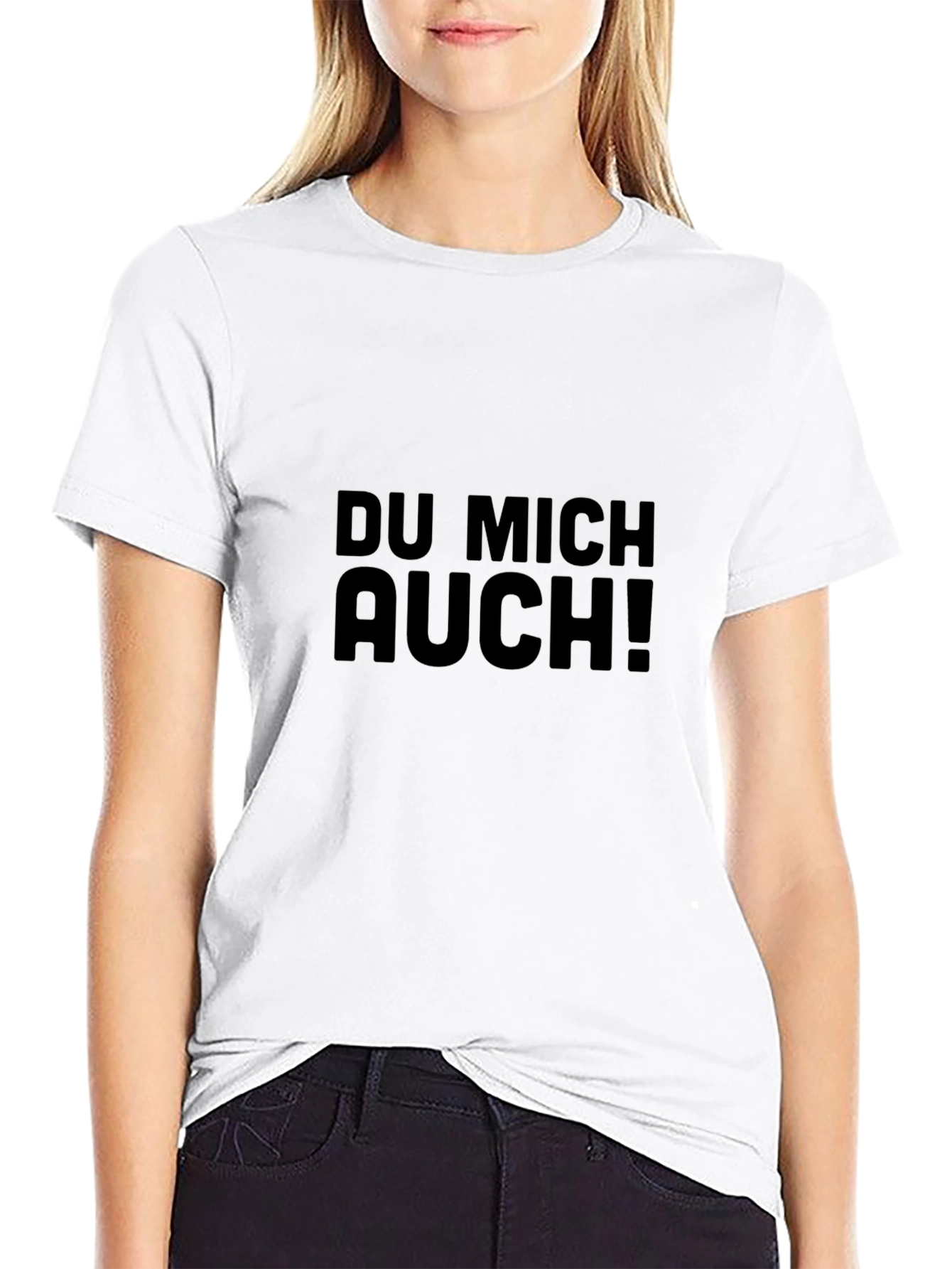 Du Mich Auch! Black Graphic Tee