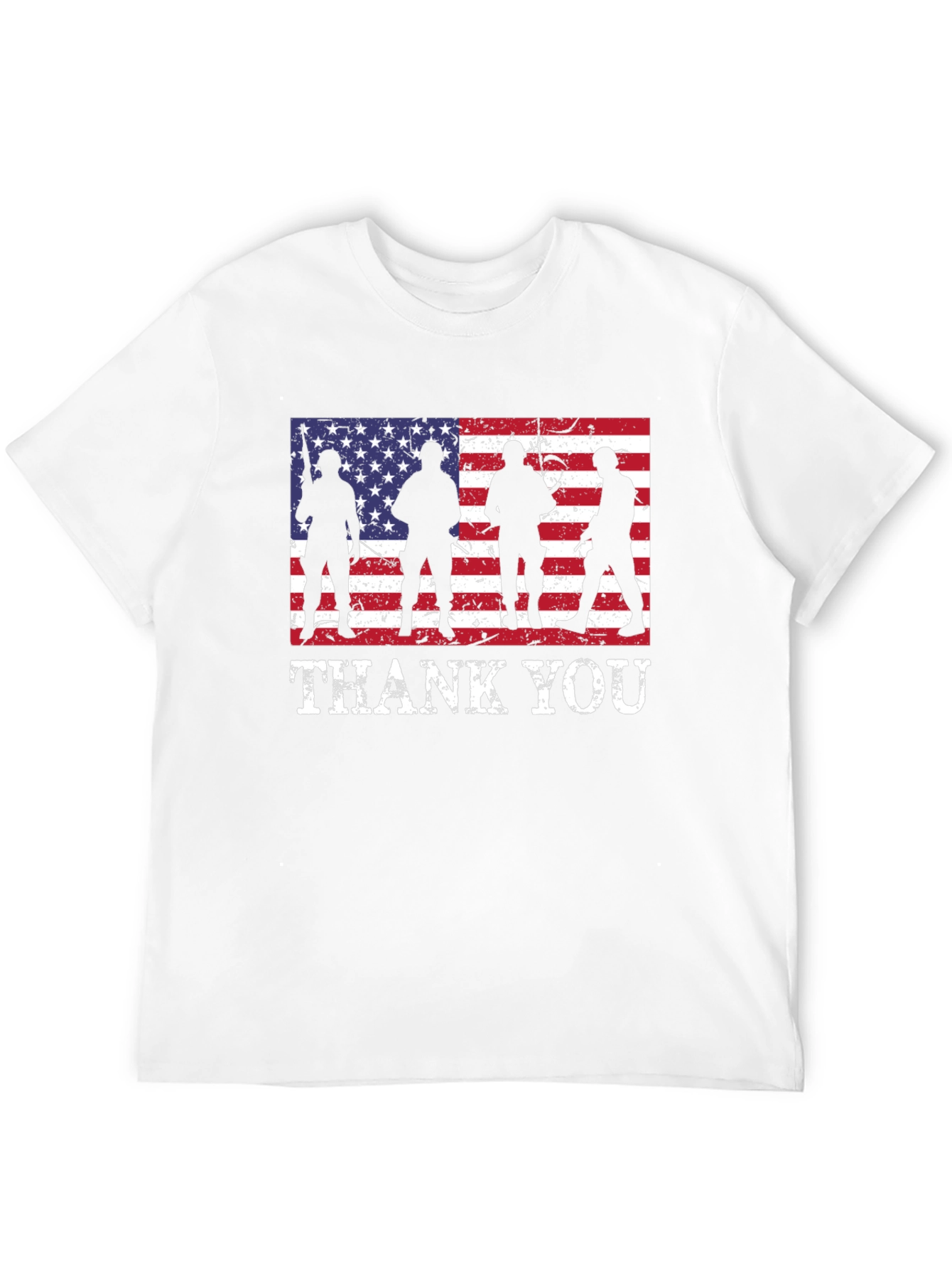 Thank You American Flag Soldier Silhouette T-Shirt