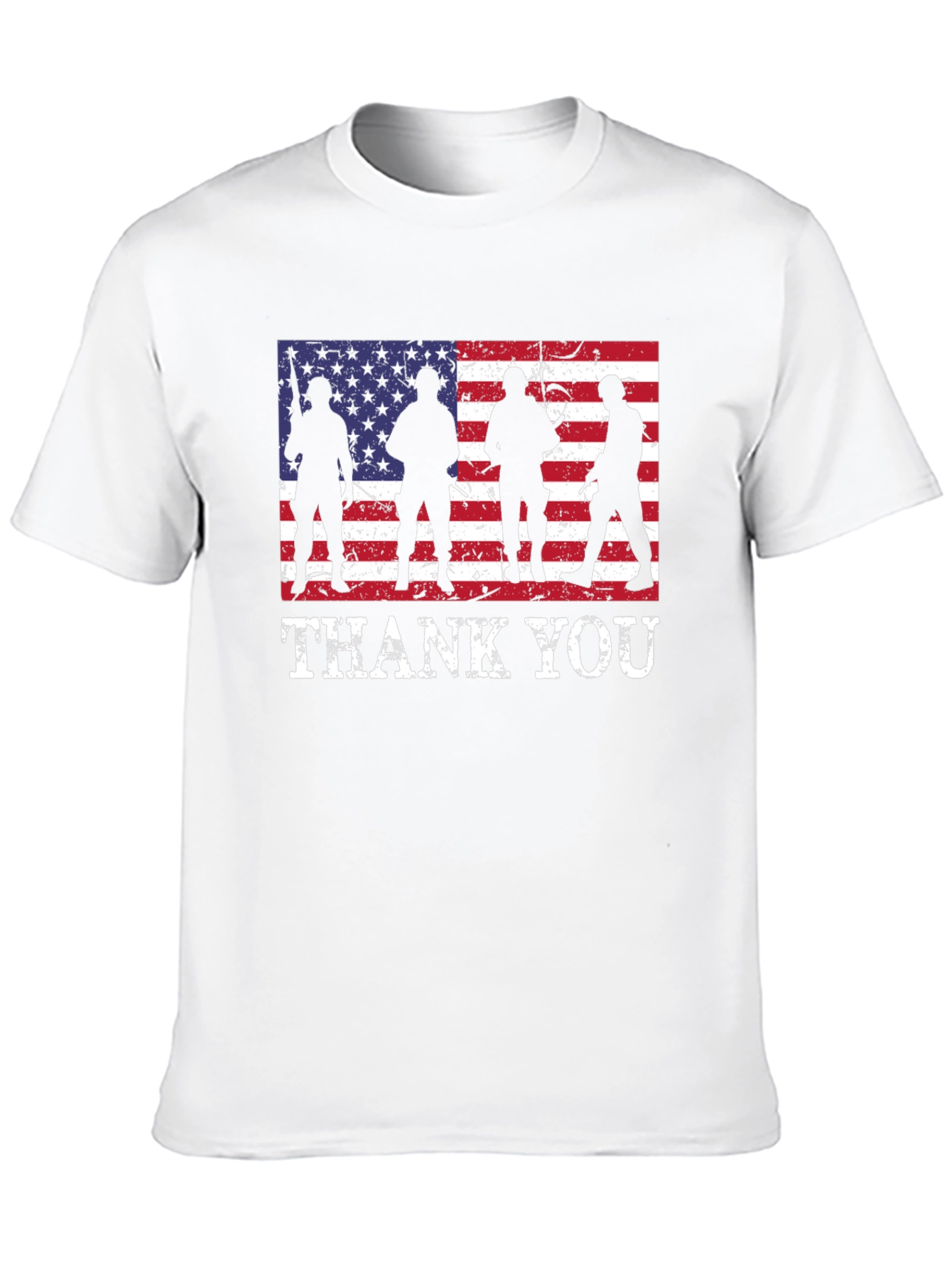 Thank You American Flag Soldier Silhouette T-Shirt