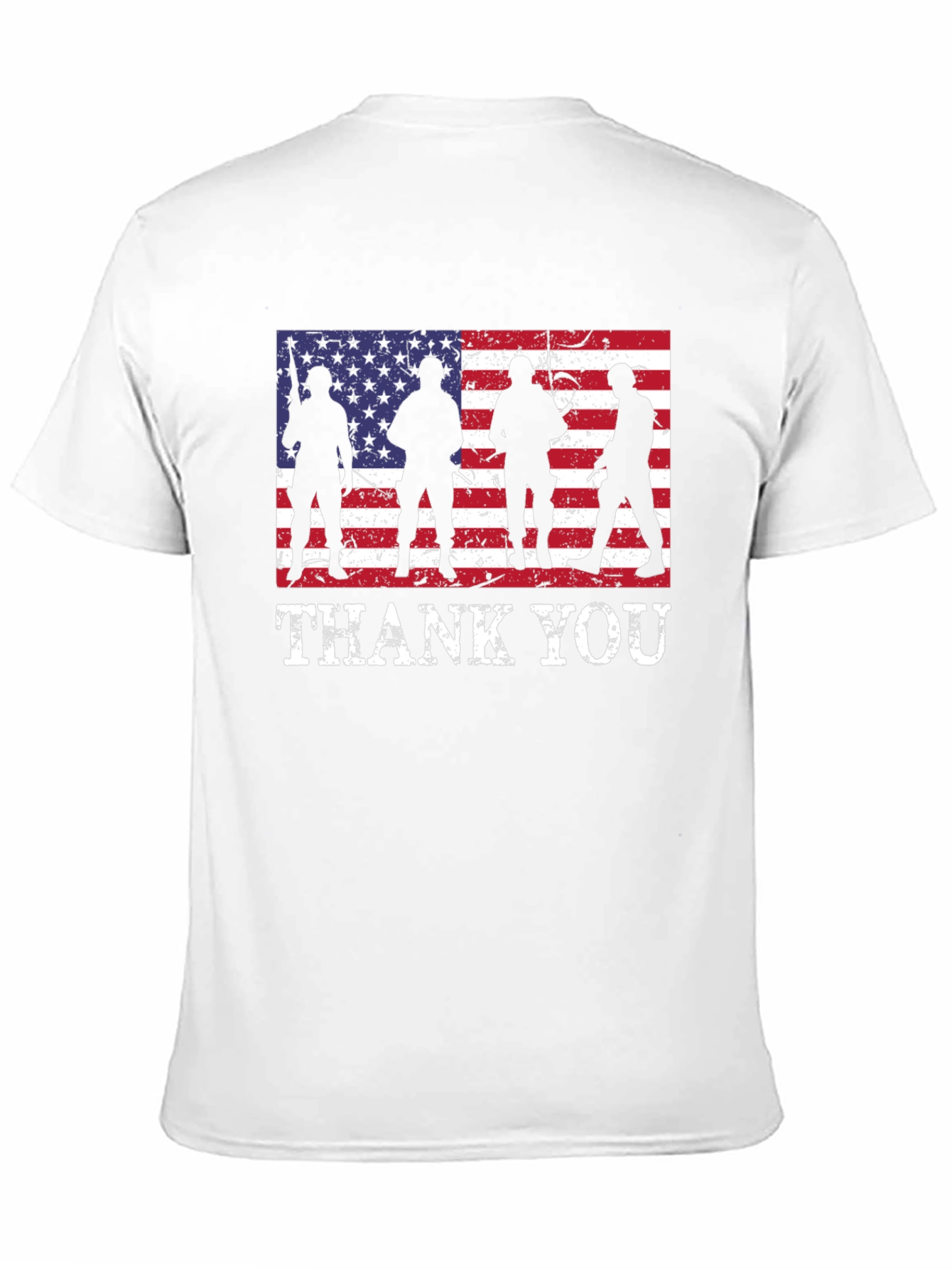 Thank You American Flag Soldier Silhouette T-Shirt