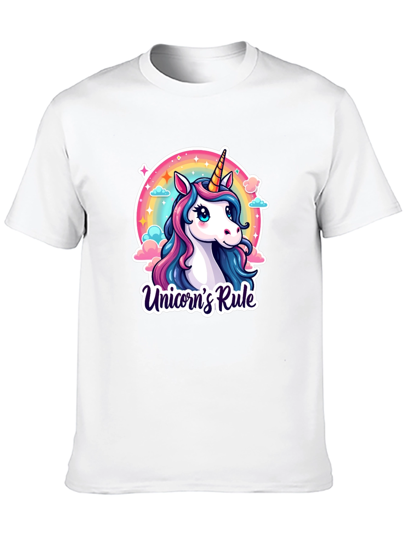 Unicorns Rule Black T-Shirt
