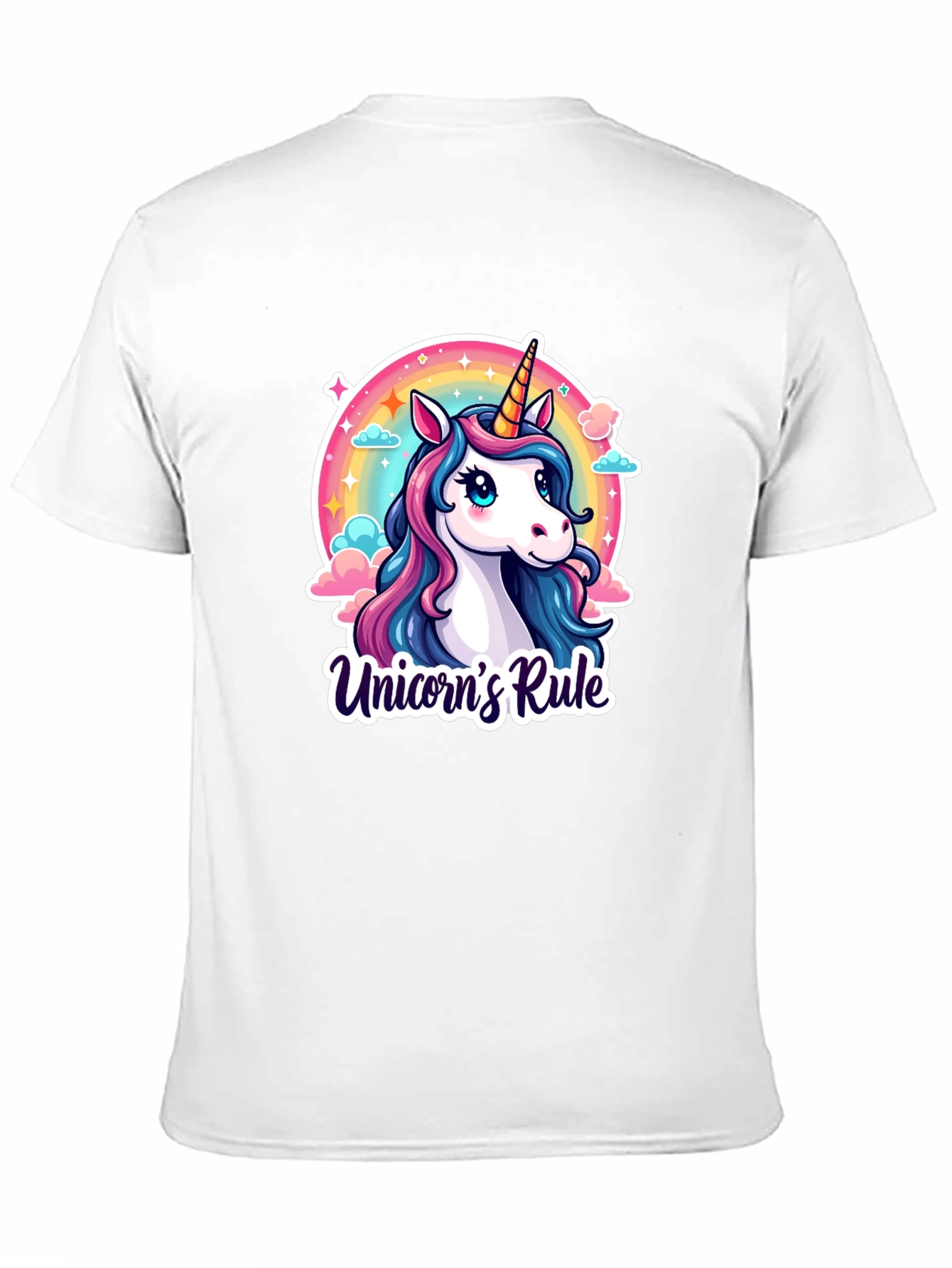 Unicorns Rule Black T-Shirt