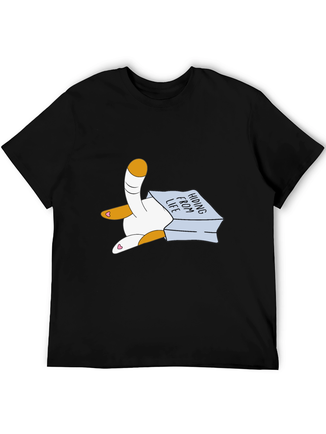 Hiding From Life Cat T-Shirt