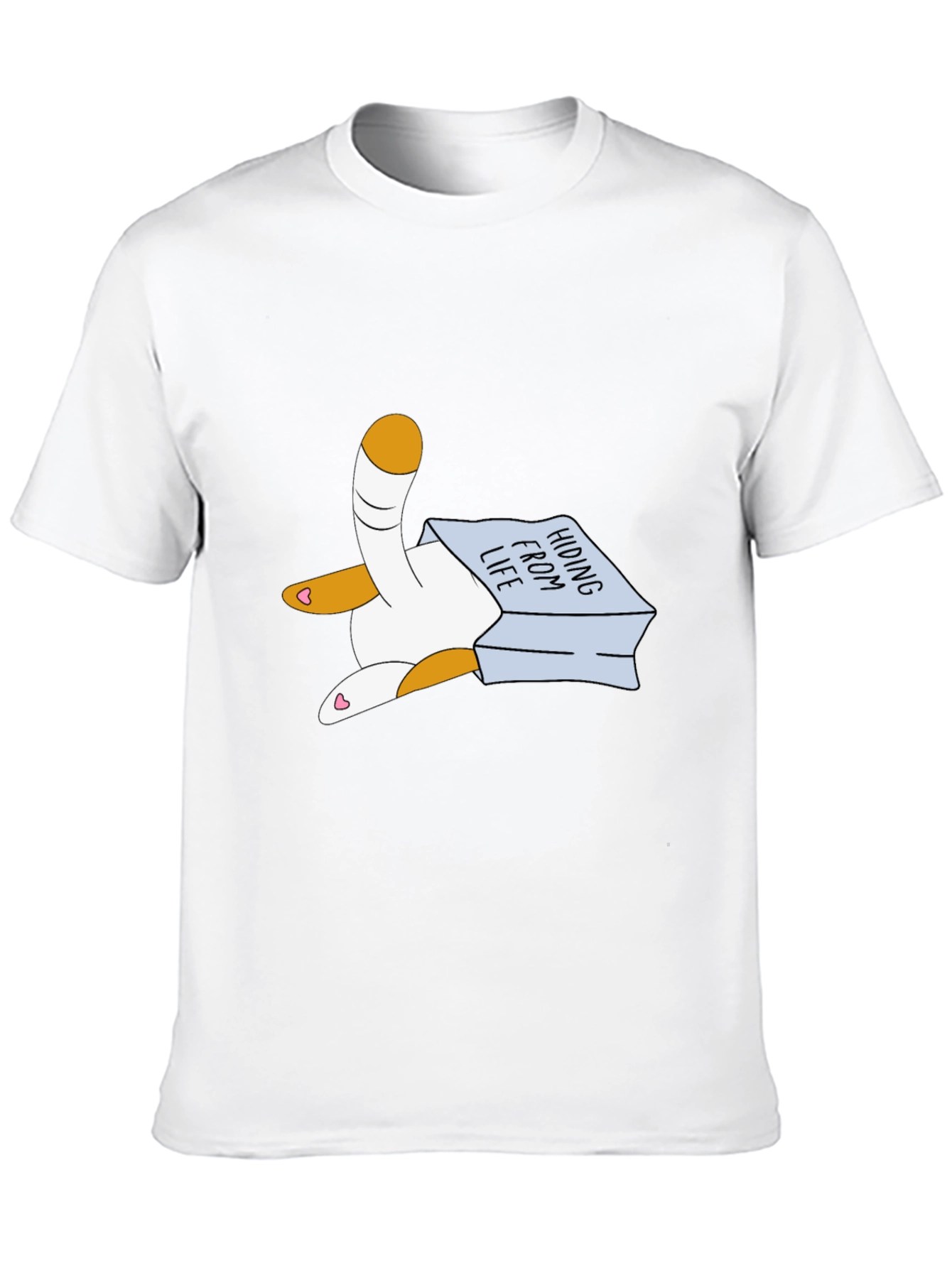 Hiding From Life Cat T-Shirt