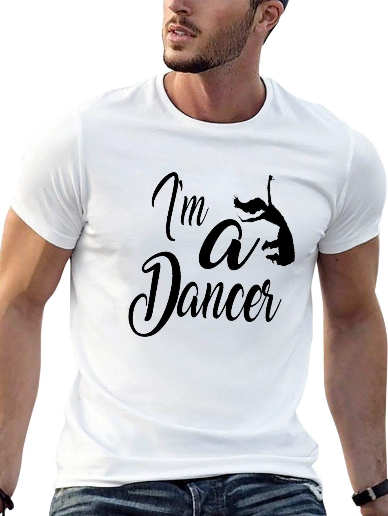 Im a Dancer Graphic Tee - Black Cotton T-Shirt